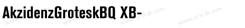 AkzidenzGroteskBQ XB字体转换